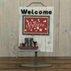 Foundations Décor, Welcome Sign Self Adhesive Magnets, DIY Home Decorations, Craft Kit - Sled with Presents