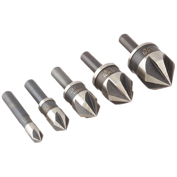 IRWIN Tools Black Oxide Countersink Drill Bit, 5-Piece Set (1877791)
