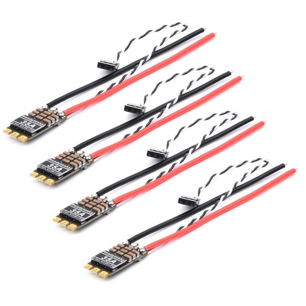 Readytosky 35A ESC 2-6S Brushless ESC Lipo BLHeli_S Brushless Electronic Speed Controller Support D-Shot 150/300/600 for FPV Drone RC Helicopter Quadcopter(4PCS)