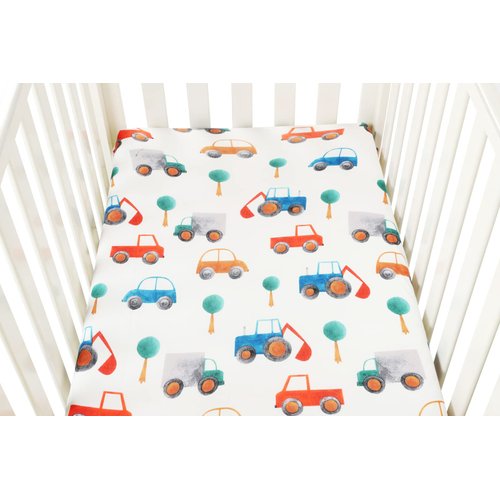 Tontukatu Pack n Play Sheet Stretchy Fitted Portable Mini Crib Sheets Set 3 Pack,Playard Sheets Convertible Playard Mattress Cover,Ultra Soft Jersey Material,Rocket Satellite,Car & Bus