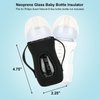 Glass Baby Bottle Sleeve Covers, Reusable Glass Baby Bottle Insulator, Improved Heat/Cold Retention Moisture Neoprene Holder for 8 oz Philips Avent Glass Natural Baby Bottle (Black, 2pcs)