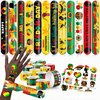 48 PCS Happy Juneteenth African Party Favors 24PCS Tattoos Stickers 24PCS Slap Bracelets Wristbands Perfect for Themed Birthday Baby Showers or Classroom Rewards Ideal Decor and Gifts for Adults
