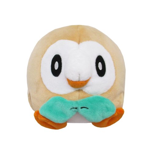 Sanei PP54 Rowlet Pokemon All Star Collection Stuffed Plush, 4.5"