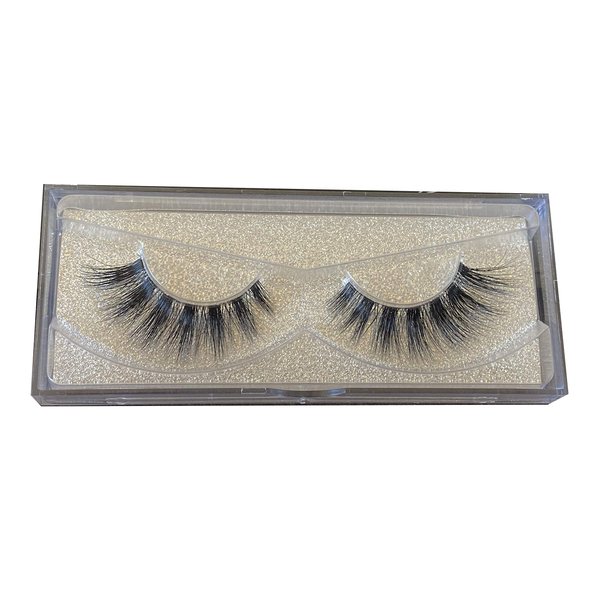 Alluring 3D Mink Lashes Reusable Strip, 100% Siberian Mink Fur False Eyelashes, Hand-made Natural Style Cruelty Free D108