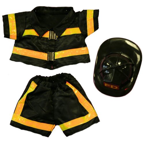 20031-Fireman Outfit with Helmet Clothes for 14" - 18" Stuffed Animals and Dolls