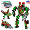 JITTERYGIT Mech Building Robot Glow in The Dark Action Figure Toy Set, Cool Space Super Hero Christmas Birthday Gift, Best Xmas Holiday Present Bricks for Boys, Girls, Teen 6 7 8 9 10 Year Old