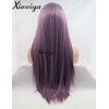 xiweiya Purple Side Part Wig long Purple straight Wig Synthetic Purple 13x3 Lace Front Wigs for Women, Drag Queen Heat Resistant Fiber Hair Replacement Wig Long Purple Hair Side Part 24 inch