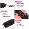 Passion Twist Hair 24 Inch: Water Wave Crochet Hair 6 Packs Passion Twist Crochet Hair for Black Women Water Wave Passion Twist Hair Extensions (1B)