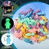 CroBlissful 50 Pcs Colorful Mini Alien Figures Glow in The Dark Small Aliens Figurine for Space Party Favors Prank Alien Figure Rubber Tiny Aliens Figurines for Halloween Party Goodie Bag Filler