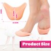6 Pcs Toe Covers Toe Protectors for Women Silicone Toe Pouches Gel Pads Pointe Shoes Protectors Gel Sock Pads Ballet Dance Toe Caps with Breathable Hole for Ball of Foot Metatarsal(Beige)