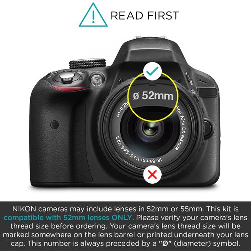 Altura Photo 52MM Lens Filter Kit - Includes 52MM ND Filter, 52MM Polarizer Filter, 52MM UV Filter - UV, CPL Polarizing Filter, Neutral Density for Camera Lens with 52MM Filters + Lens Filter Case