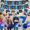 Video Game Theme 7th Birthday Party Decorations for Kids Blue Black Cheers to Level 7 Banner Hanging Swirls Level Up 7 Balloons Kit for Boys Girls 7 Years Old Game Controller Birthday Supplies Decor