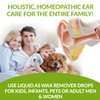 Organic Ear Wax Removal Drops for Clogged Ears – Natural Ear Wax Cleaner Oil for Kid, Adult, Baby – Earwax Removal Liquid for Unclogging Ears, Earaches, Ear Health (Made in USA)