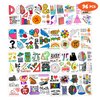 96 PCS Funny Cute Math Formula Symbols Temporary Tattoos Stickers Themed Birthday Party Decorations Supplies Decor Favors Mathematics Sticker Gifts For Kids Boys Girls Teachers Students School Prizes