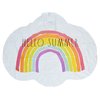 Rae Dunn x CocoNut Float Rainbow Cloud Splash Pad - Hello Summer Theme - Durable Long-Lasting Water Toy - Safe & Fun Backyard Sprinkler Ideal for Summer Parties & Swim Events