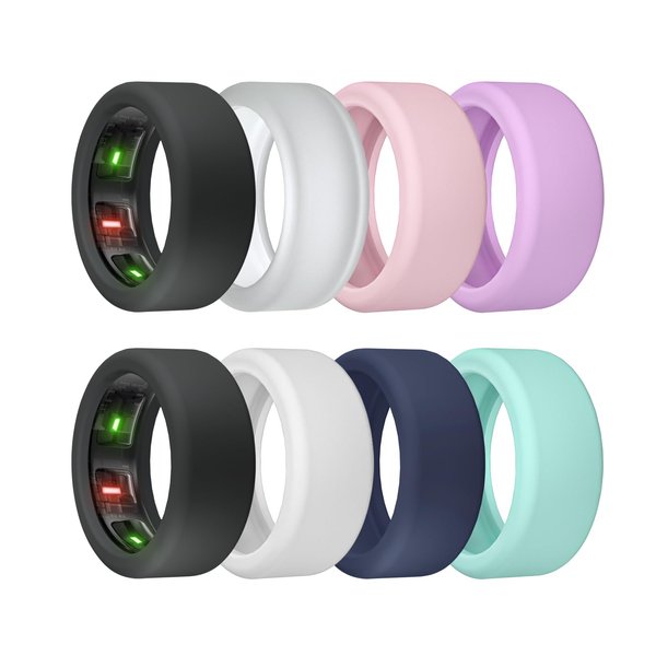 sylacor Ring Cover for Oura Ring Gen 4/Oura Ring Gen3, Anti-Scratch Elastic Silicone Oura Ring Case Protector