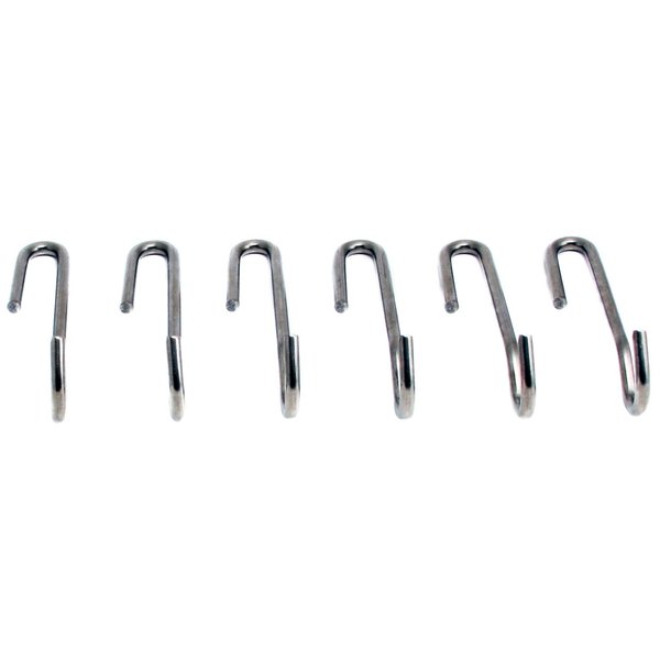 Enclume Angled Pot Hook, Set of 6, Use with Pot Racks, Stainless Steel
