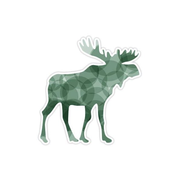 GT Graphics Moose Geometric Trendy Colorful Design - 8" Vinyl Sticker - for Car Laptop I-Pad - Waterproof Decal