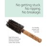 Ibiza Hair Professional Round Boar Hair Brush (EX3,55mm), Lightweight with Reinforced Bristles & Cork Handle, For Beachy Waves and Curls, Add Texture & Shine for Medium to Long Hair