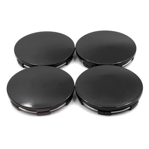 RTRHINOTUNING 65mm(2.56in)/62mm(2.44in) Wheel Hub Center Caps High Gloss Black Set of 4 OD: 2.56"(65mm) ID: 2.44"(62mm)