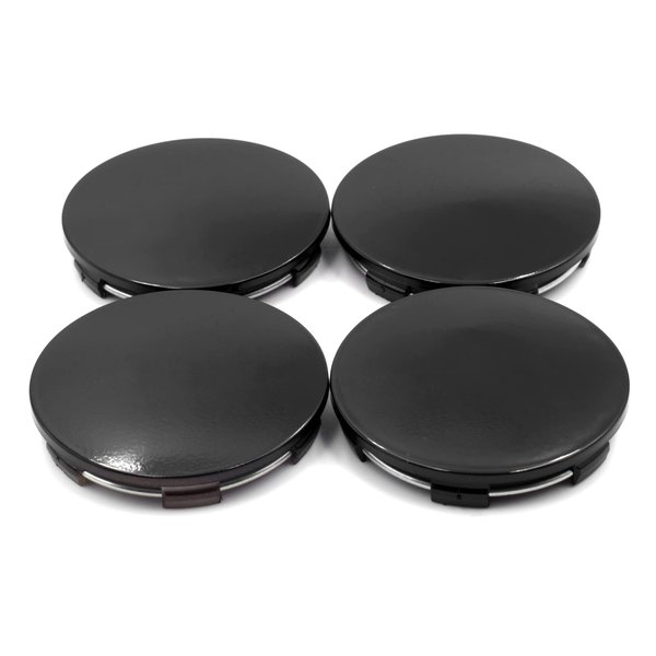 RTRHINOTUNING 65mm(2.56in)/62mm(2.44in) Wheel Hub Center Caps High Gloss Black Set of 4 OD: 2.56"(65mm) ID: 2.44"(62mm)