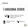 Desert Cactus Arizona State University Sun Devils ASU Name Logo Vinyl Decal Laptop Water Bottle Car Scrapbook (8 Inch Sticker)