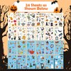 Yobbai Luminous Temporary Tattoos For Kids, 300 Patterns (24 Sheets) Glow In The Dark Tattoos for Kids, Ghosts Bat Death Pumpkins Fake Tattoo Stickers for Halloween, Glow Party Supplies