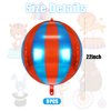 9 Pack Circus Balloons - LIYDE Carnival Decorations Circus Theme Party Decorations Circus Decorations 22 Inch 360 Degree 4D Carnival Balloons (Blue and Red)