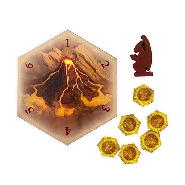 Tabletop Monthly Dragon Awakens Scenario Hex, Meeple and Coins Compatible with Catan's Settlers of Catan and Expansions