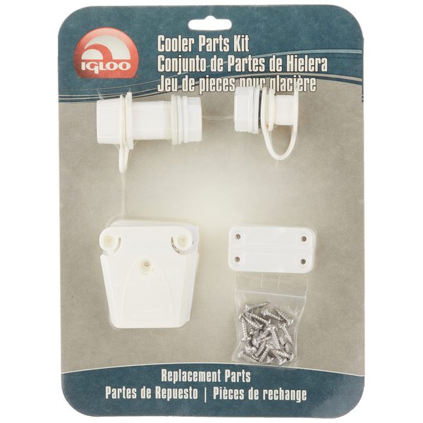 Igloo Parts Kit for Ice Chests, White, 8.5" x 2" x 9"