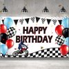 Sumind Dirt Bike Birthday Decoration Backdrop Banner Motocross Dirt Bike Racing Dirt Bike Themed Birthday Party Supplies, 72.8 x 43.3 Inch