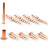 WeldingStop 9-0094 9-0096 SL40 Torch Plasma Electrode Tip fit Thermal Dynamics Cutmaster 42/12+ Plasma Cutter SL40 Plasma Torch Consumables 10pcs