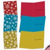 The Best Card Company - 10 Merry Christmas Cards Bulk - Festive Holiday Patterns, Boxed Card Assortment (4 x 5.12 Inch) - Flake Out M5018