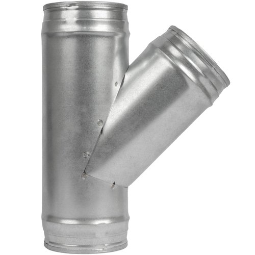 4'' Inch Duct Splitter to 45° Degree 4" Inch Branch for Exhaust Fan, Dryer Vent Hose - 3 Way Duct Hose Connector, Wye Shape, Ducting Adapter, 4x4x4 Splitter