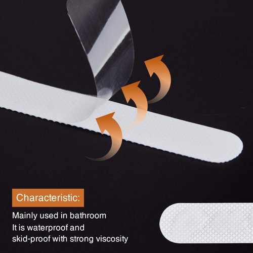 Secopad 36PCS Non Slip Bathtub Stickers, Shower Floor Non Slip Grip Stickers with Premium Scraper(White)