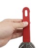 Cast Iron Chainmail Scrubber with Handle - Cleaner for Pans and Pots - Premium Stainless Steel/Silicone Scraper for Skillets - Ergonomic Food-Safe Design - Easy to Clean Cookware Dish Brush
