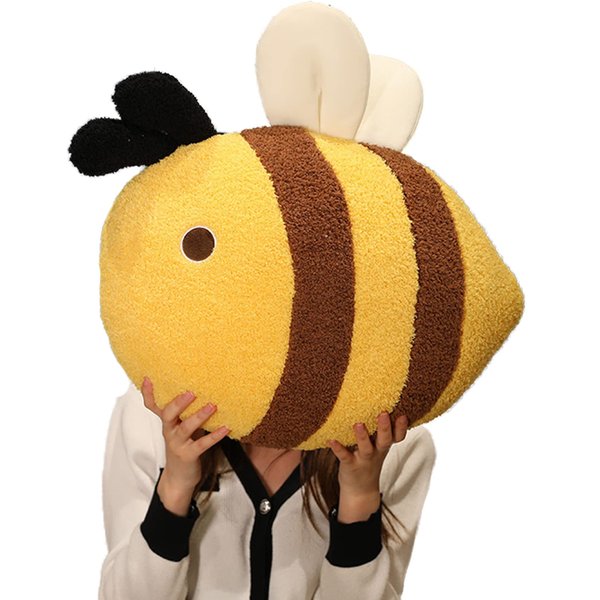TONGSONG Cute Pillow Plush Bee Stuffed Animal Stuff Honeybee Plush Pillow Honey bee Toys Kawaii Soft Bumble Bee Pillow Hugging Stuffed Bumblebee Gift for Kids Home Decor¡­