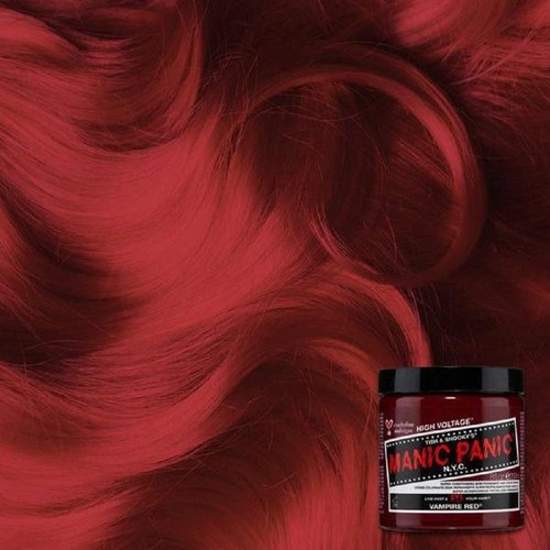 MANIC PANIC Vampire Red Hair Dye - Classic High Voltage - (2PK) Semi Permanent Hair Color - Deep Blood Red Shade With Burgundy Tones - Dark & Light Hair, Vegan, PPD & Ammonia-Free, For Coloring Hair
