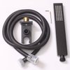 Ownace Square Solid Brass Oil Rubbed Black Hand Held Shower Head With Wall Connector and Hose Set