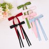 6 Pcs Hair Ribbon Bow Clips for Women Girls Hair Bows Tassel Hair Ribbons Bow Hair Clips Bowknot With Long Tail Hair Barrettes with Bow Accessories for Kids Teens Valentine's Day Gifts