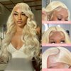 613 Lace Front Wig Human Hair 180 Density 13x4 Body Wave HD Transparent Lace Front Wigs Human Hair Blonde Wig Human Hair Glueless Wigs Human Hair Pre Plucked Pre Cut With Natural Hairline 28 Inch
