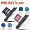 Cru5h Billiards Magnetic Chalk Holder Belt Clip - Rare Earth Neodymium Magnet Belt Clip with Metal Chalk Holders - Circle, Hexagon, Octagon, and Square Included