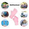 MelodySusie UV Gloves for Gel Nail Lamp, Professional UPF50+ UV Protection Gloves for Manicures, Nail Art Skin Care Fingerless Anti UV Glove Protect Hands from UV Harm (Pink)