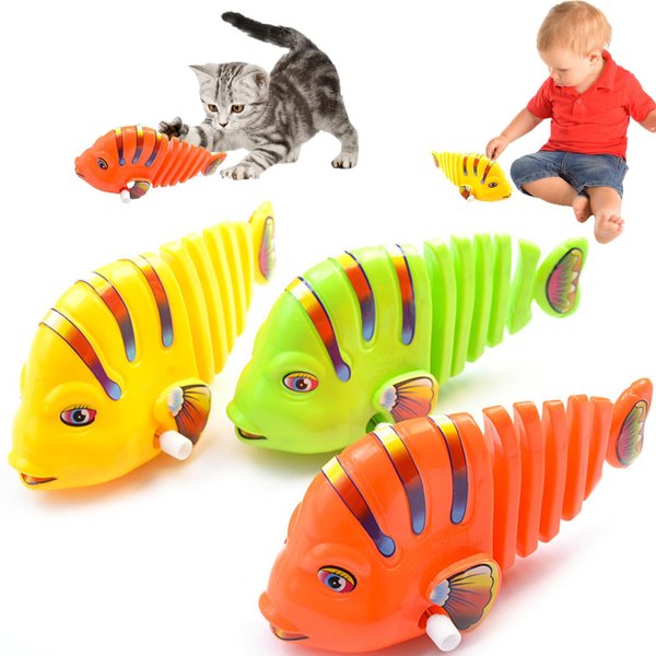 Panmall 3PCS Clockwork Swinging Cartoon Fish Toys, Plastic Wind-Up Wiggle Fish Toys, Clockwork Swinging Cartoon Toy Fish, 360° Rotating Wind-Up Wiggle Fish Toys, Creative Wind-Up Children's Toys