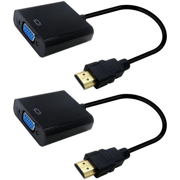 HaeKap HDMI to VGA Adapter Compact and Portable Great Signal Conversion for Projectors and HDTVs Ideal for On-The-Go Use Lightweight Easy to Carry Advanced IC Chip for Optimal Performance