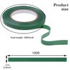 Prudiut 2 Roll Green Floral Tape Waterproof Florist Tape, 0.4" Wide Flower Wrap Tape Floral Tape for Fresh Flower Bouquet Wrap Flower Arrangements Crafts (100Ft/33Yd)