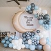 Dusty Blue Balloon Arch Kit,Baby Blue Sand White Matte Balloons for Kids Boy Baby Shower Decorations Birthday Wedding Graduation Bridal Engagement Anniversary Party Supplies