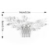 Easedaily Leaf Bride Wedding Hair Comb Silver Crystal Bridal Hair Piece Rhinestone Hair Accessories for Women and Girls