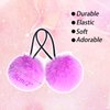 16pcs Pom Pom Hair Ties for Girls Soft Fluffy Ponytail Holders PomPom Hair Band for Toddlers