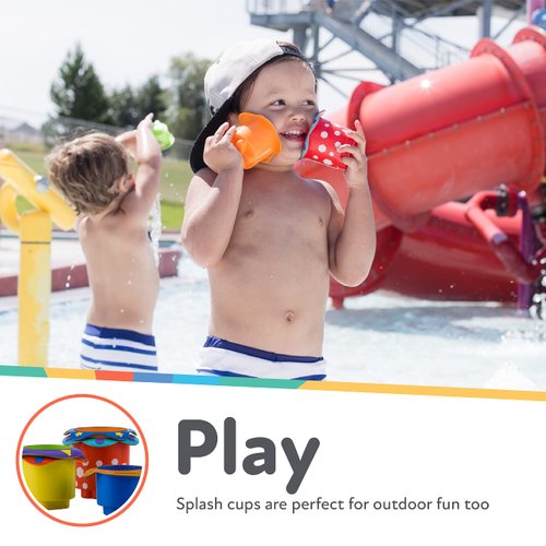 Nuby 5-Piece Splish Splash Bath Time Stacking Cups